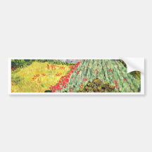 The Poppies By Vincent Van Gogh Bumper Sticker