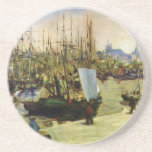 The Port of Bordeaux by Edouard Manet Beverage Coasters