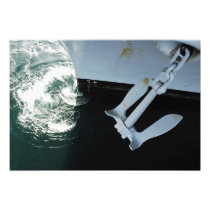 The port side Mark II Stockless Anchor