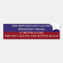 THE POT CALLING THE KETTLE BLACK BUMPER STICKER