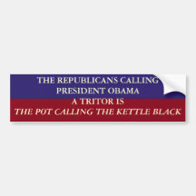 THE POT CALLING THE KETTLE BLACK BUMPER STICKER
