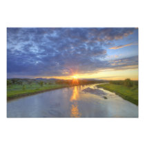 The Powder River catches last light in Custer