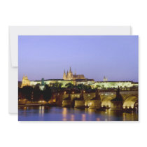 The Prague Castle and the Charles Bridge at Dusk Announcement