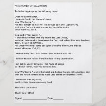 THE PRAYER OF SALVATION FLYERS