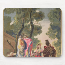The Pretty Woman and the Masked Men mousepads