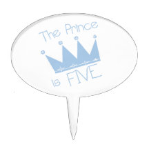 The Prince is Five Birthday Cake Topper