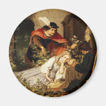 The Prince Leans Toward Sleeping Beauty Fridge Magnets