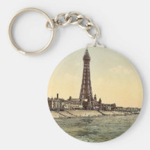 The Promenade and Tower from North Pier, Blackpool Key Chain