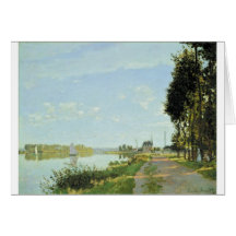 The Promenade at Argenteuil (1872) Greeting Card