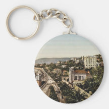 The promenade, San Remo, Riviera classic Photochro Keychains