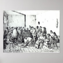 The Public Warming Room in Paris, 1840 Print