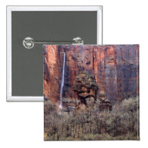 The Pulpit and ephemeral waterfall Pinback Button