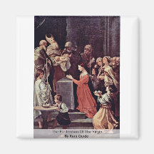 The Purification Of The Virgin By Reni Guido Refrigerator Magnet