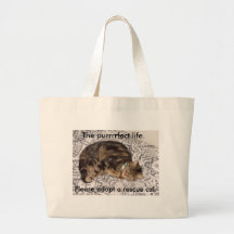 The purrrrfect life. canvas bags