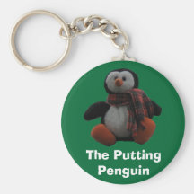 The Putting Penguin Keychain