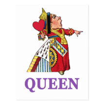 THE QUEEN OF HEARTS IS LARGE AND IN CHARGE POSTCARD