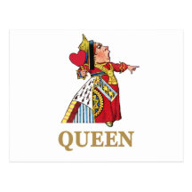 THE QUEEN OF HEARTS IS LARGE AND IN CHARGE! POST CARDS
