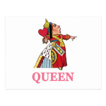THE QUEEN OF HEARTS IS LARGE AND IN CHARGE POSTCARD