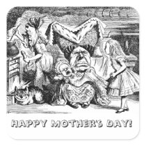 The Queen, The Cook and Alice in Wonderland Sticker