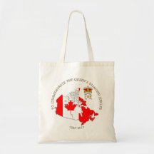 The Queen's Diamond Jubilee - Canada Canvas Bags