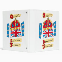 The Queen's Diamond Jubilee Emblem 3 Ring Binders