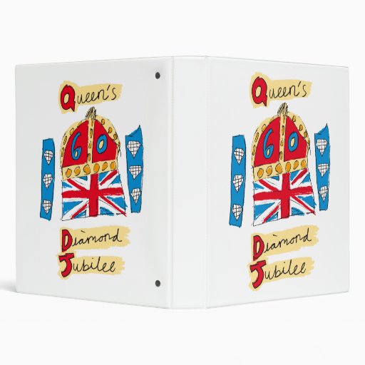 The Queen's Diamond Jubilee Emblem 3 Ring Binders