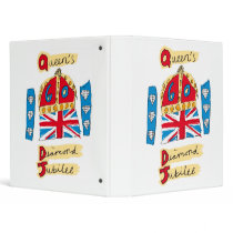 The Queen's Diamond Jubilee Emblem 3 Ring Binders