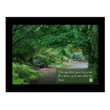 The quieter you become... post cards