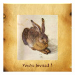 THE RABBIT ( Young Hare ) Monogram Custom Invite