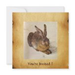 THE RABBIT ( Young Hare ) Monogram invitations