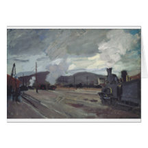 The Railway Station at Argenteuil (1872) Greeting Cards