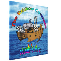 The Rainbow Covenant - Noah's Ark Gallery Wrapped Canvas