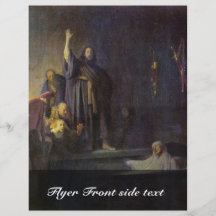 The Raising Of Lazarus. By Rembrandt Van Rijn Flyer Design