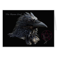 "The Raven Lord" Raven Crow Greeting Card
