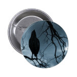 The Raven - Nevermore Sunbeams & Tree Blue Button