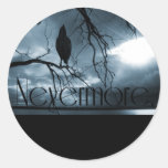 The Raven - Nevermore Sunbeams & Tree Blue Sticker
