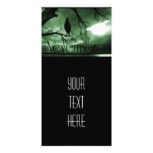The Raven - Nevermore Sunbeams Tree - Green Photo Greeting Card