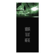 The Raven - Nevermore Sunbeams Tree - Green Rack Card