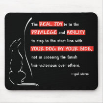 The Real Joy of Agility--dark apparel Mouse Mats
