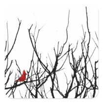 The Red Bird by Leslie Peppers Sticker