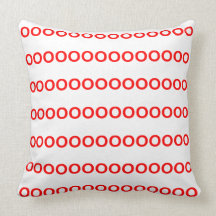 The Red Circle Throw Pillow