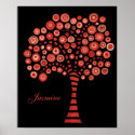 The Red Tree Name Wall Art Painting Canvas Poster posters