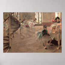 The Rehearsal by Edgar Degas, Vintage Ballet Art Posters