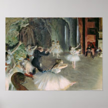 The Rehearsal of the Ballet on Stage, c.1878-79 Posters