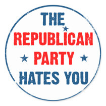 The Republican Party Hates You  sticker