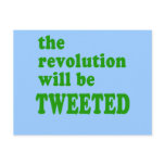 The Revolution will be Tweeted Products Postcard