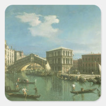 The Rialto Bridge, Venice Square Sticker