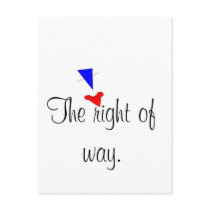 The right of way. postcard
