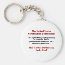 The Right to Assemble - What Democracy Looks Like Keychains
