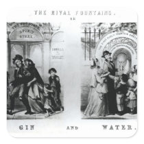 The Rival Fountains or Gin and Water Stickers